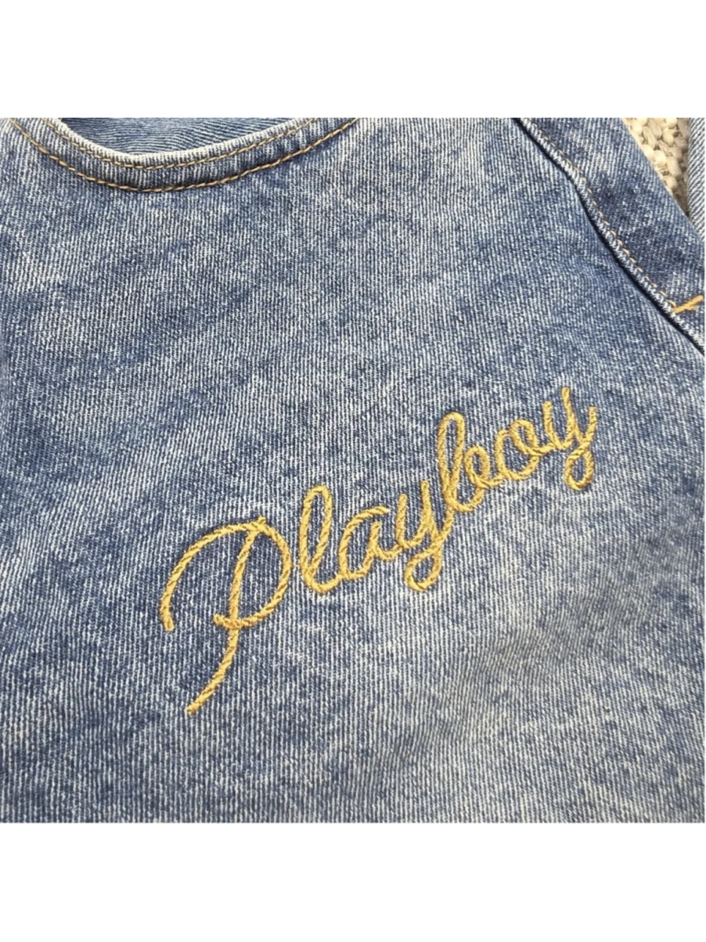 Playboy x PacSun Embroidered Slim Jeans Men’s 32x32 Blue Denim Bunny Logo Y2K
